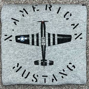 Red Canoe Made in USA, American mustang plane T.